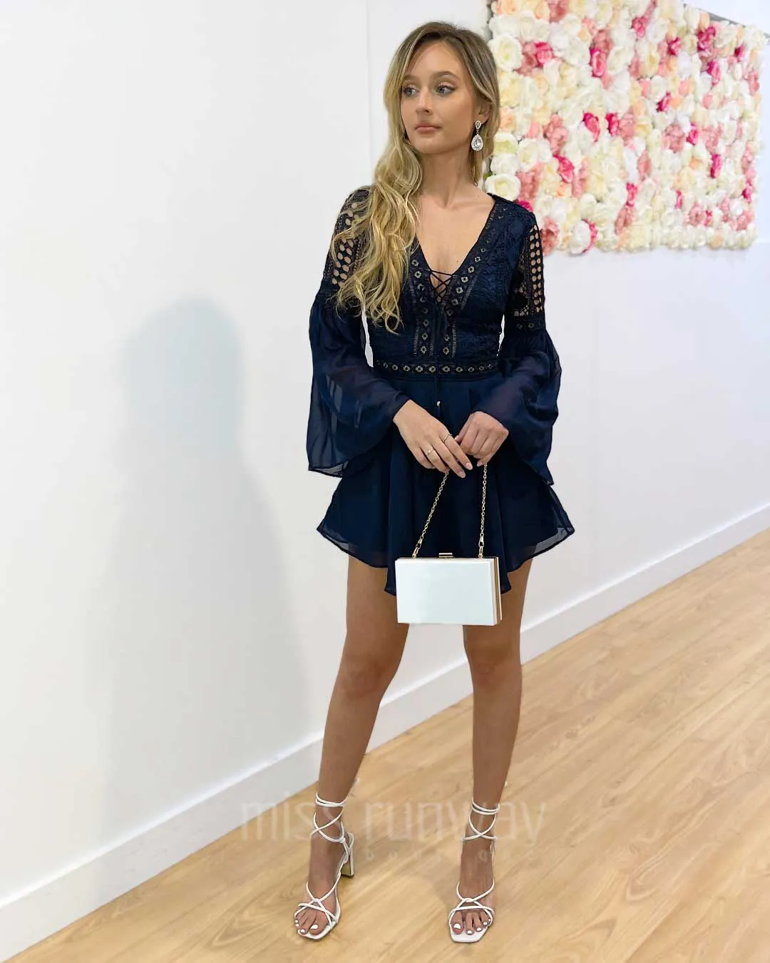 Alyse Lace Dress - Navy