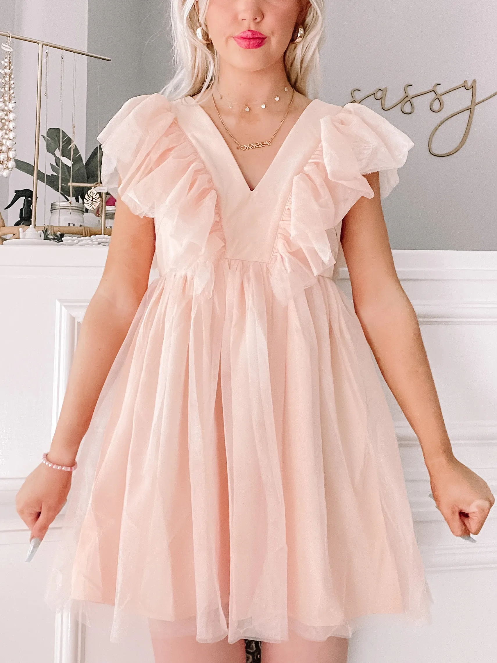 Angel Attitude Dress | Blush Pink