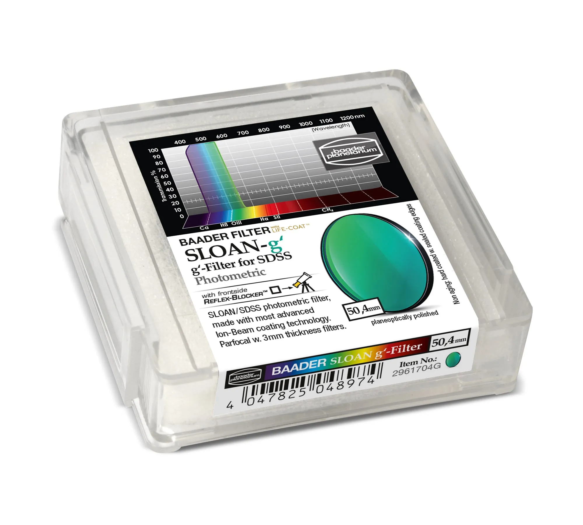 Baader SLOAN/SDSS g' Unmounted Filter - 50.4mm