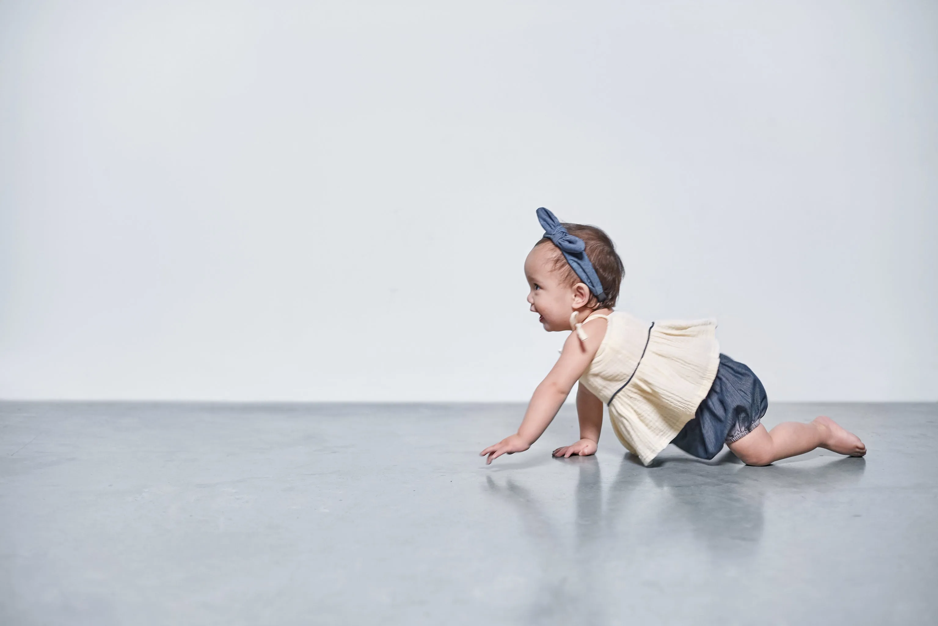 Baby Peplum Top with Ties | Cream
