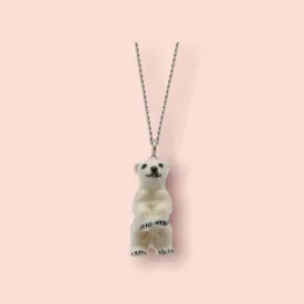 Baby Polar Bear Pendant Necklace by And Mary