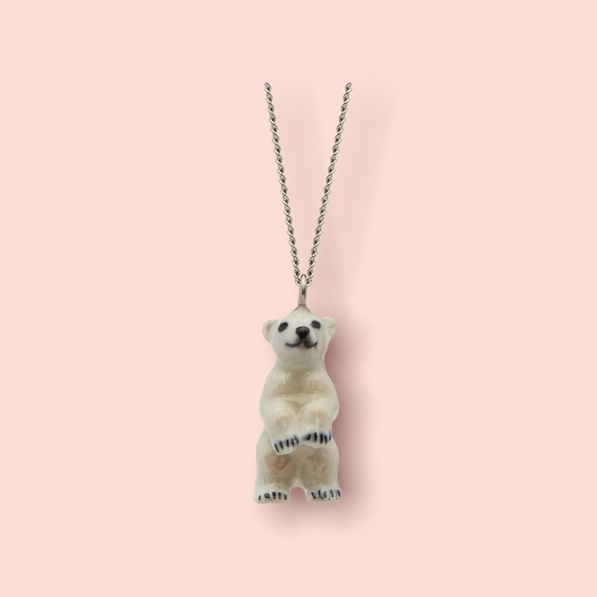 Baby Polar Bear Pendant Necklace by And Mary