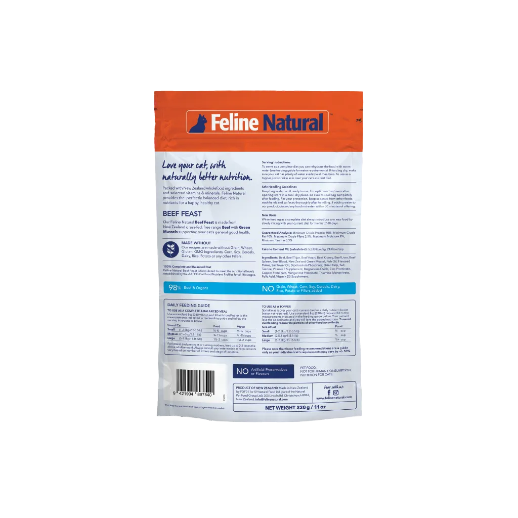 Beef Feast Freeze-Dried Cat Food