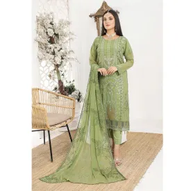 Bin Hameed Hoorain Luxury Chiffon Embroidered 3pcs Suit - 4