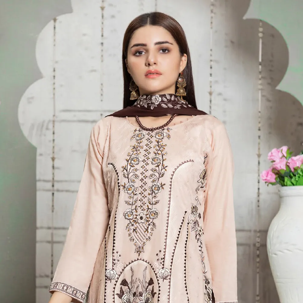 Bin Hameed Zaavia Embroidered Lawn Unstitched 3 Pcs Suit - AY-2998