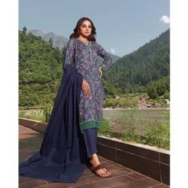Bin Hameed Zara Lawn Printed Embroidered 3Pcs Suit - CK-06