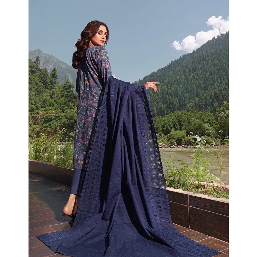 Bin Hameed Zara Lawn Printed Embroidered 3Pcs Suit - CK-06
