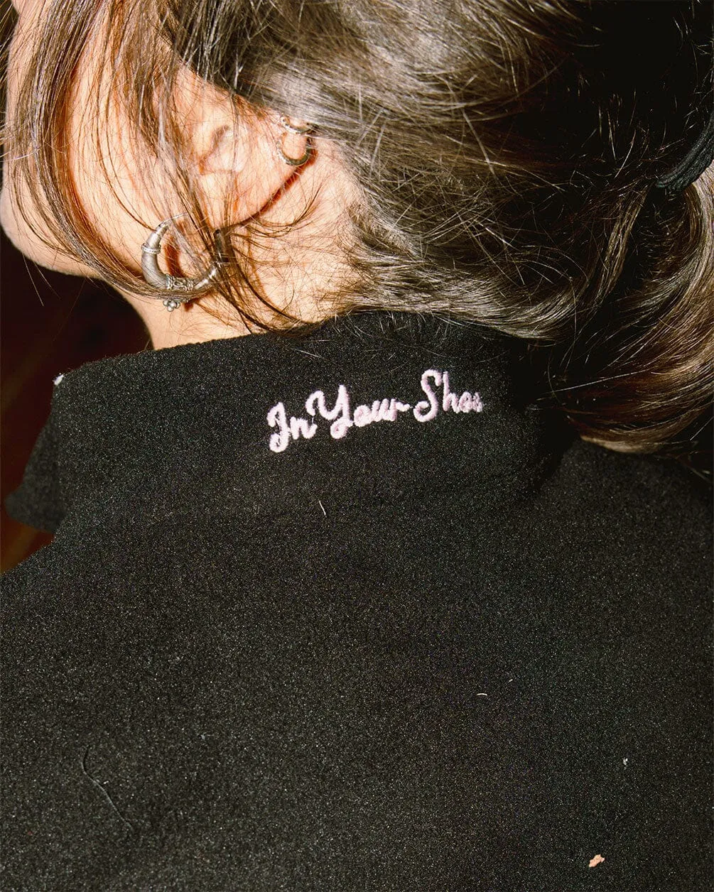 Black Cropped Polar Sweater