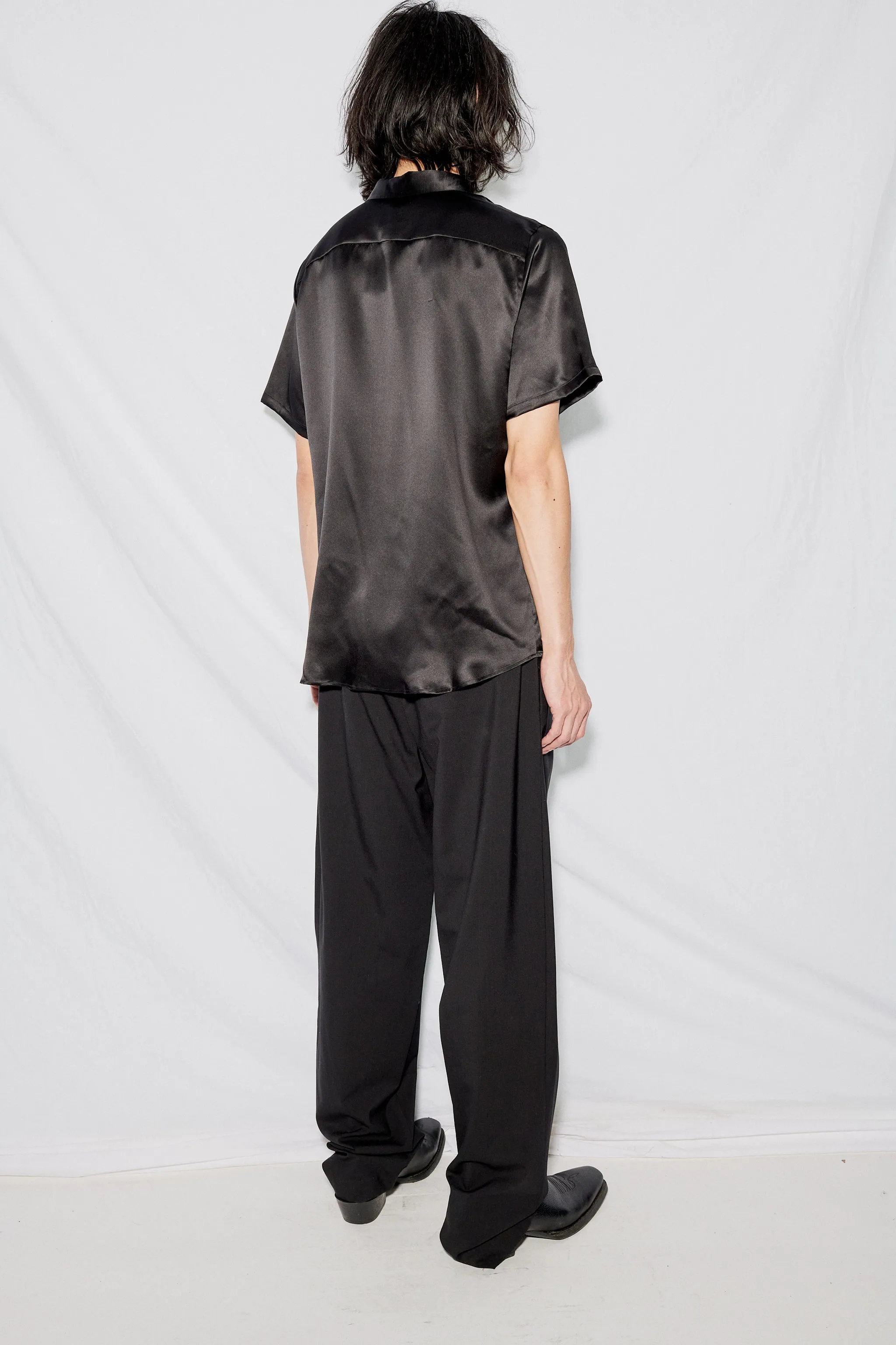 Black Silk Chela Shirt