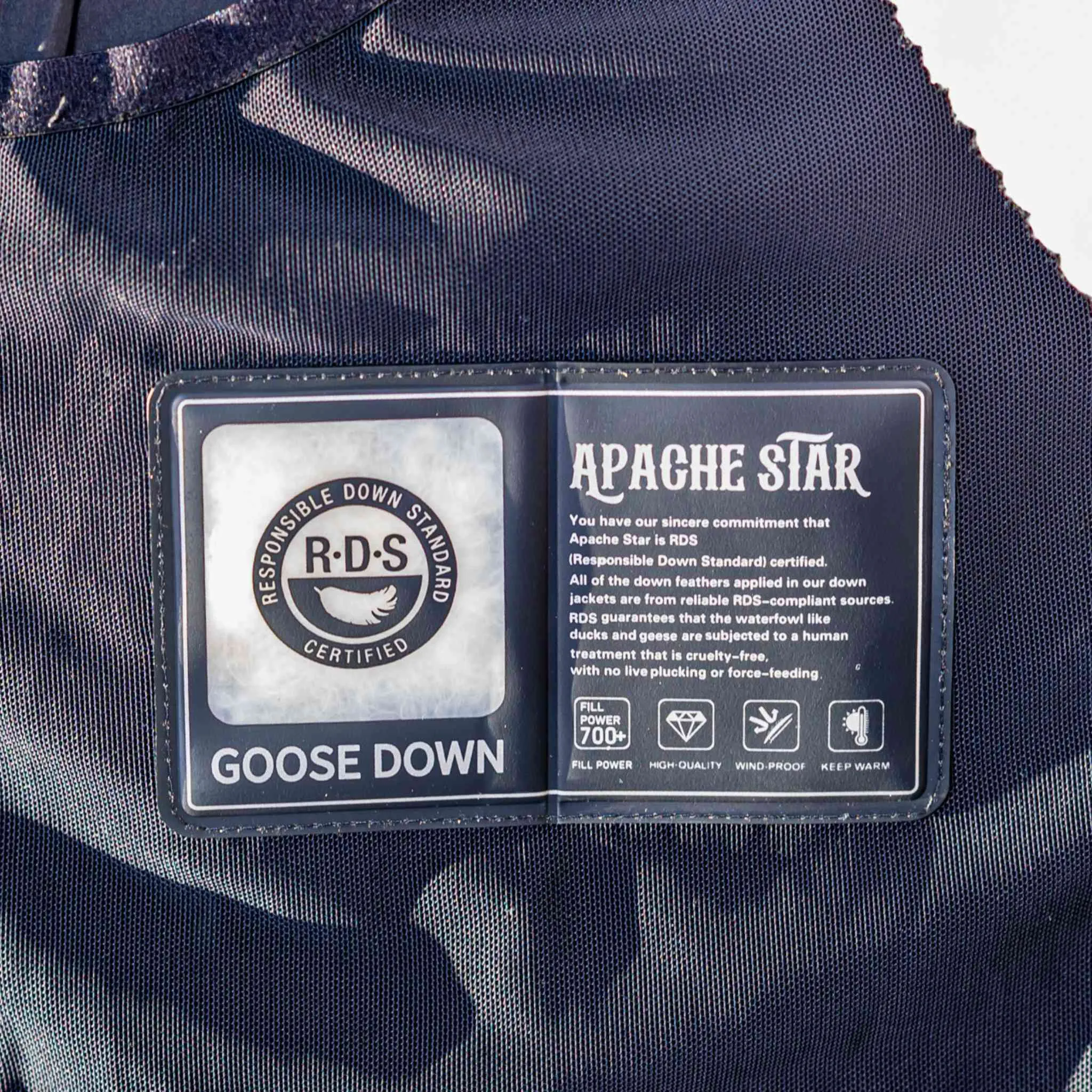 BLACK/WHITE DOWN COAT "TRIDENT TROOPER"