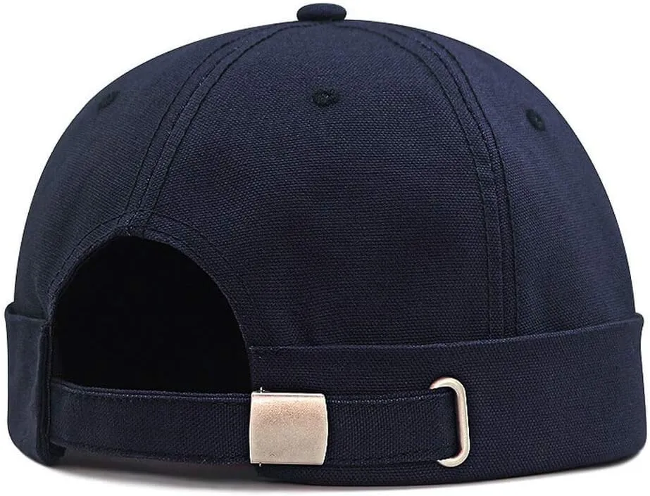 Brimless Cap Skullcap Rolled Cuff No Visor Beanie Sailor Hat for L/XXL Big Head