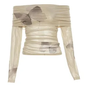 Butterfly Aesthetic Bardot Top