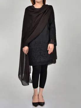 Chiffon Dupatta-Chocolate Brown