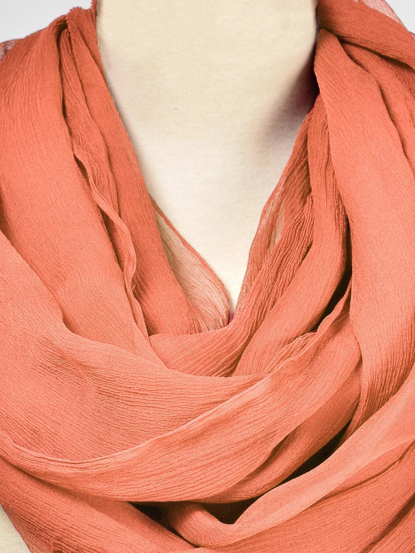 Chiffon Dupatta-Peach