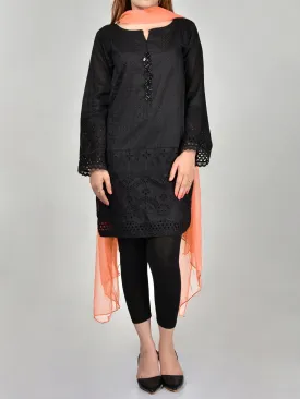 Chiffon Dupatta-Peach