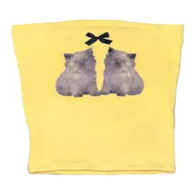 Coquette Kitten Y2K Tube Top