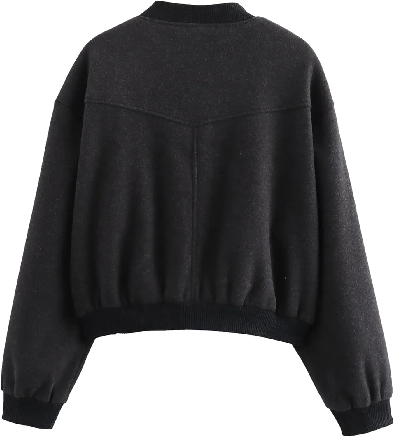 Cropped Bomber Jackets for Womens Long Sleeve Button Down Crop Shacket Jacket Tops
