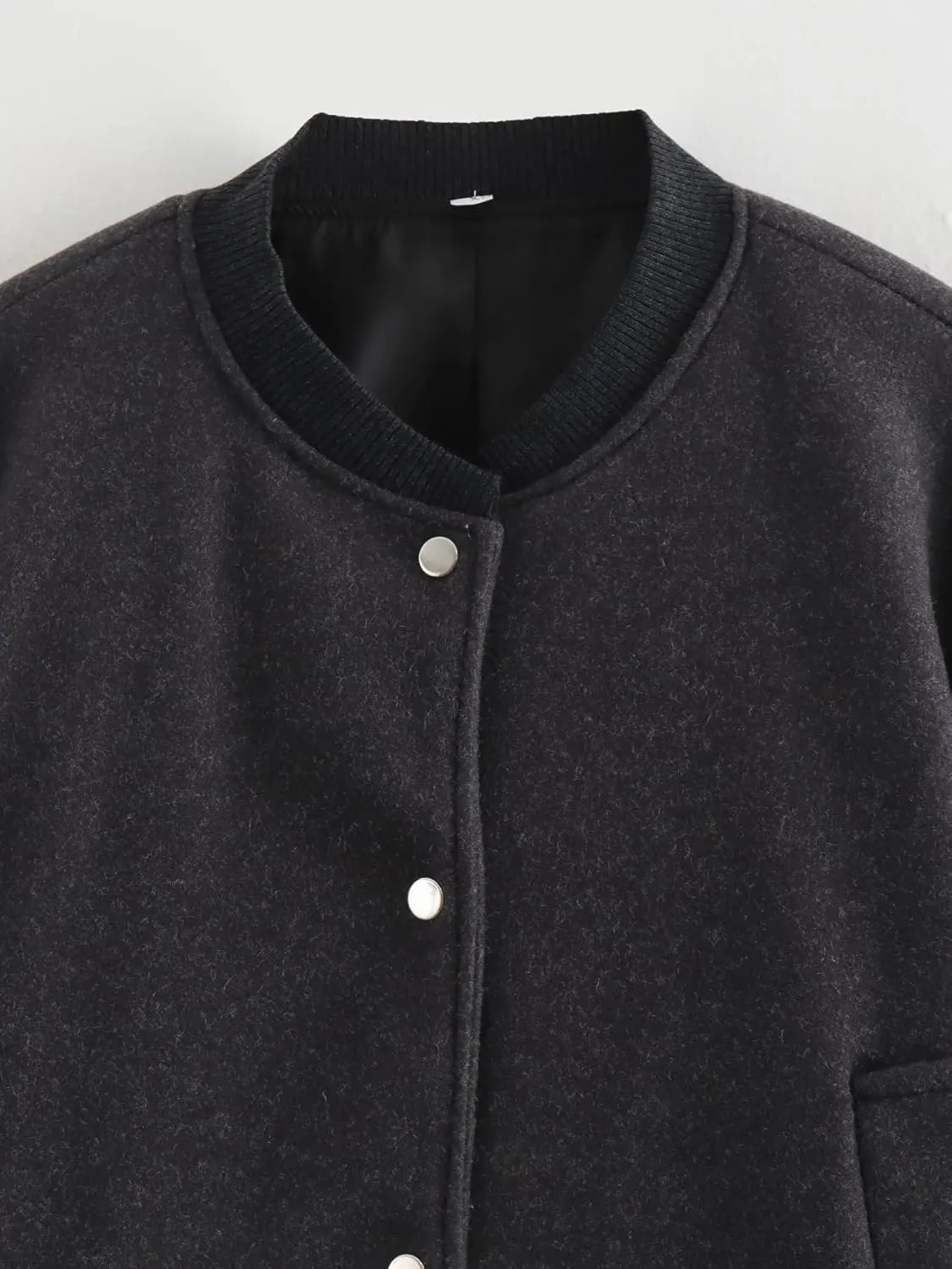 Cropped Bomber Jackets for Womens Long Sleeve Button Down Crop Shacket Jacket Tops