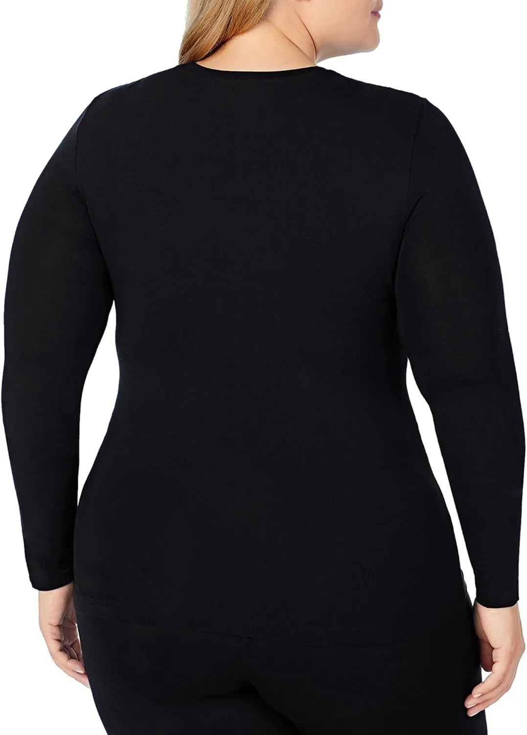 Cuddl Duds Women's Softwear with Stretch Long Sleeve Crew Neck Top -Layering Top with Smooth Fabrication, Body-Hugging Fit