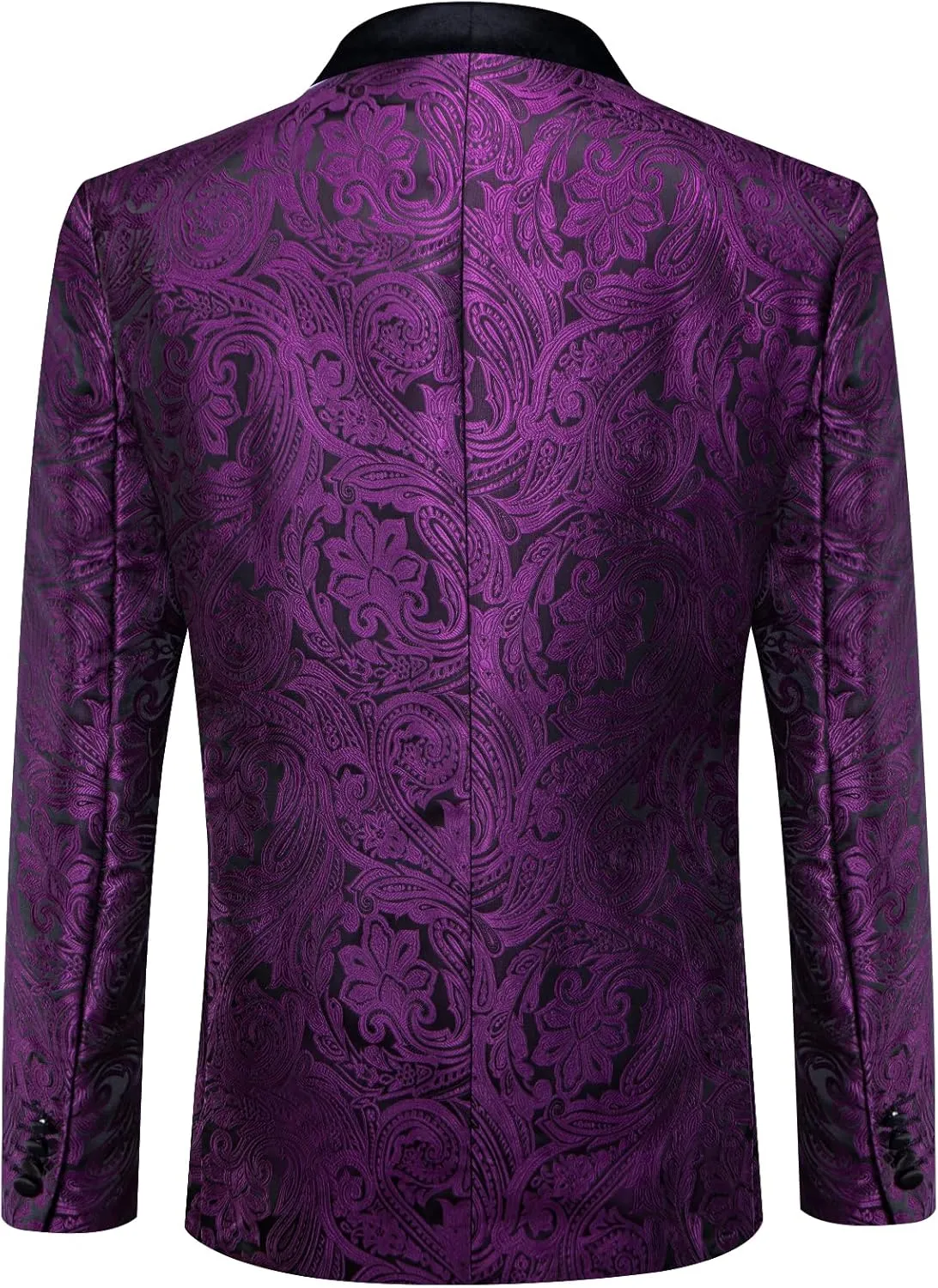 DiBanGu Mens Suit Jacket Blazer Wedding Blazer One Button Mens Tux Dress Suit Jacket Shawl Lapel for Dinner Prom Party