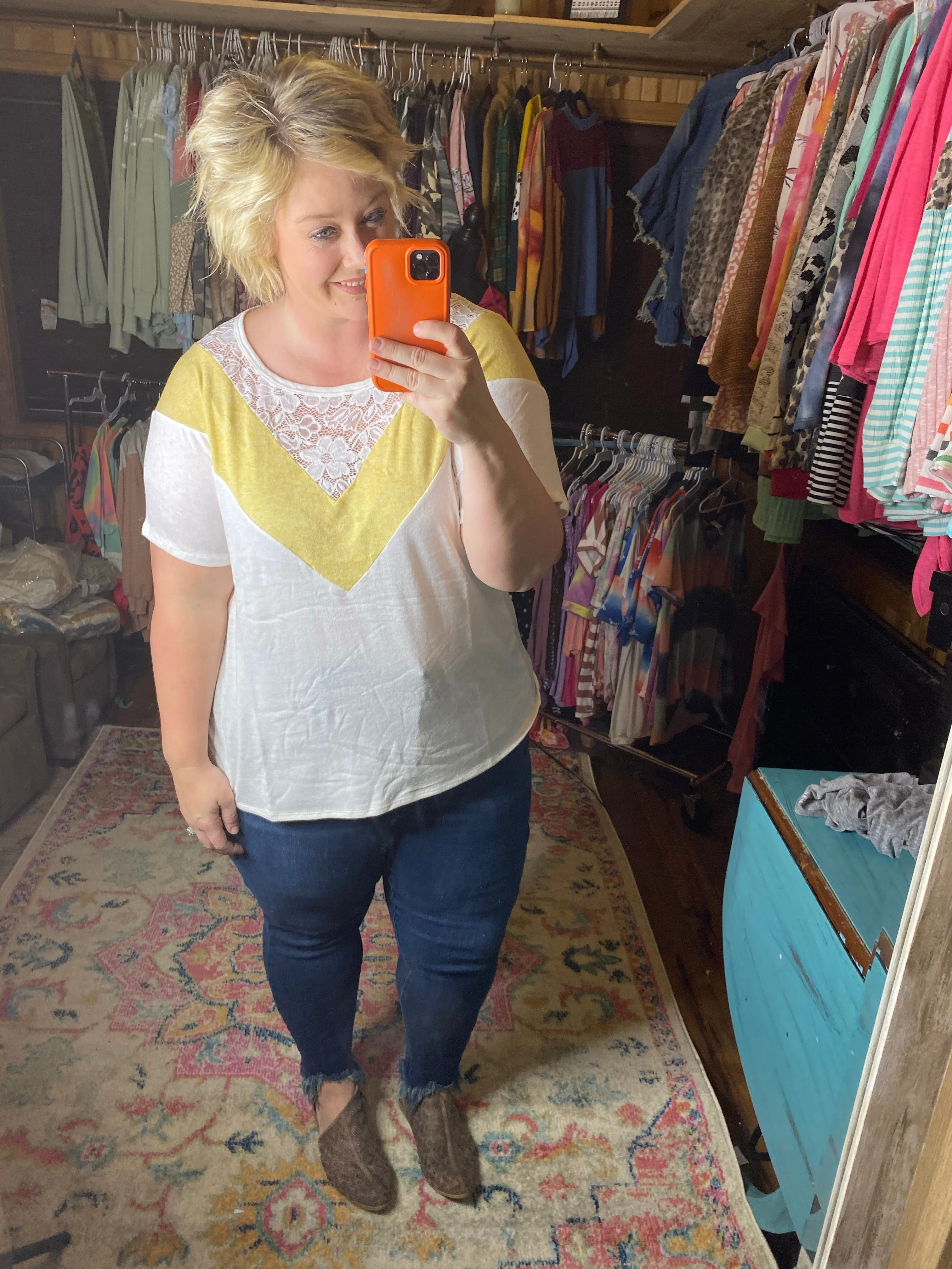 Dijon Lace Tee