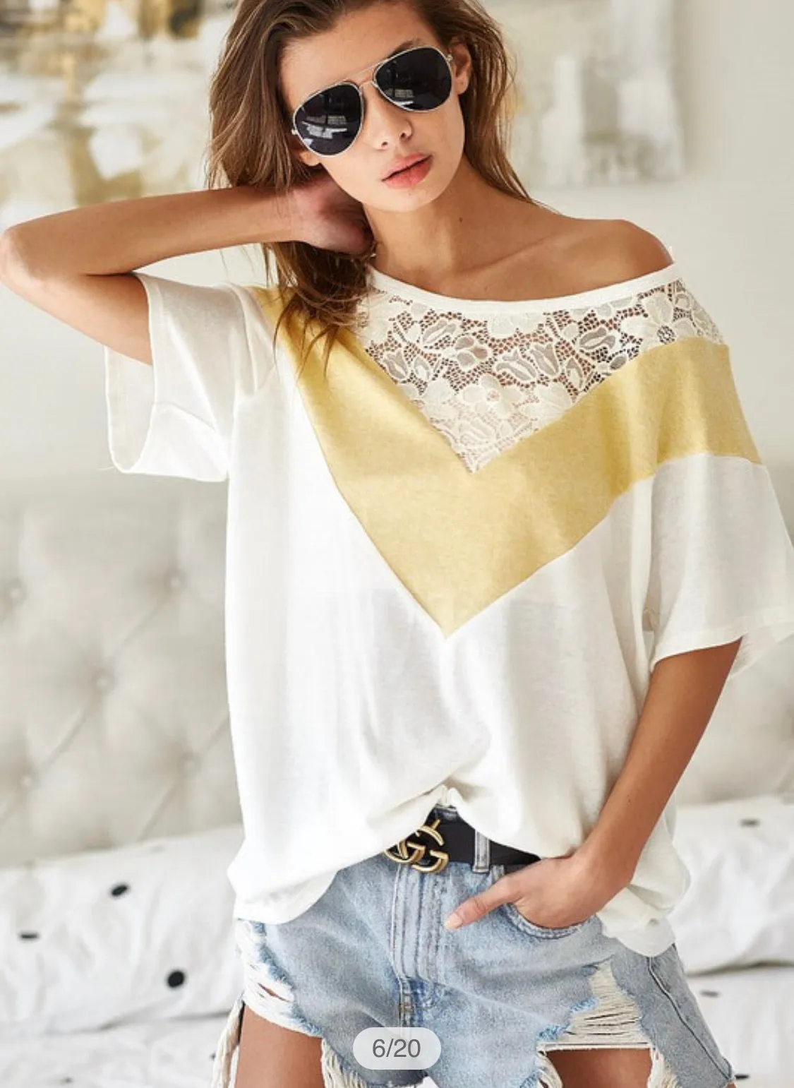 Dijon Lace Tee