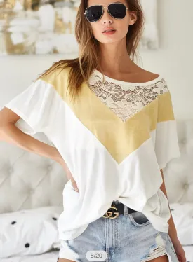 Dijon Lace Tee
