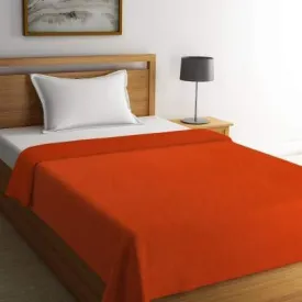 Dtex New bedsheets for Winter Soft Warm Fleece Blanket Woolen bedsheets for Double Bed(PB Rust)