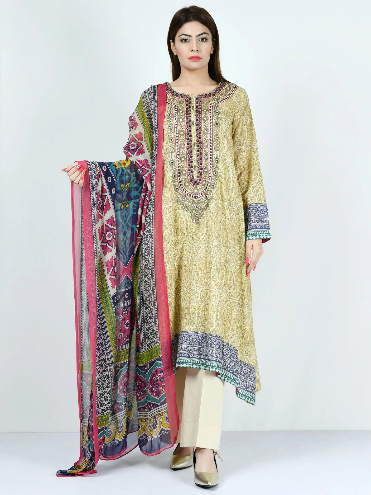 Embroidered Lawn Suit