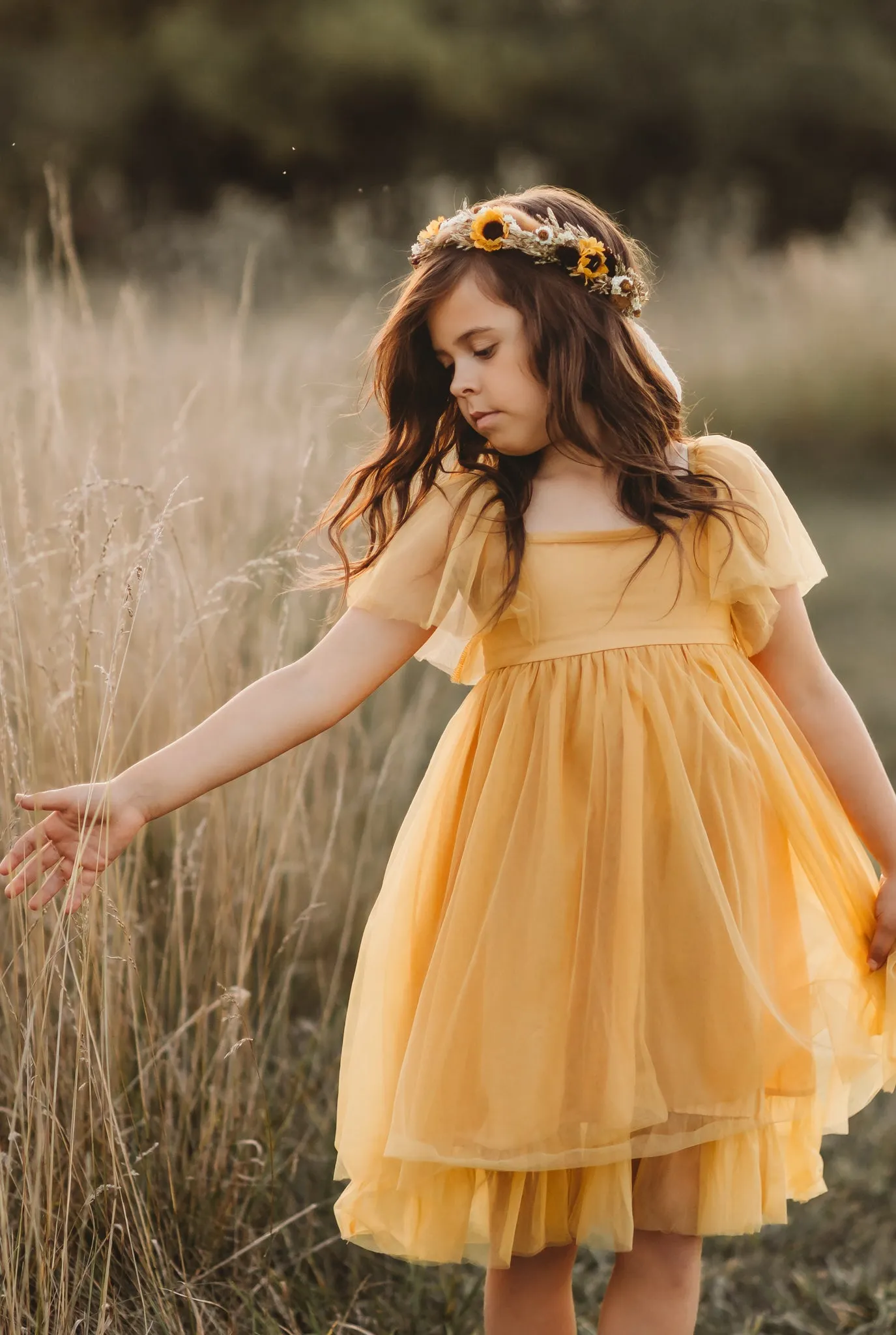 Fawn Dress (saffron tulle)