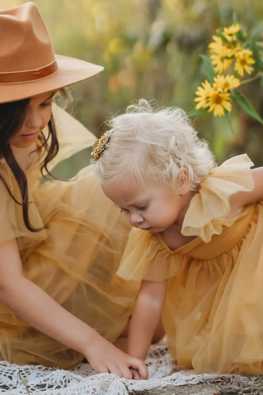Fawn Dress (saffron tulle)