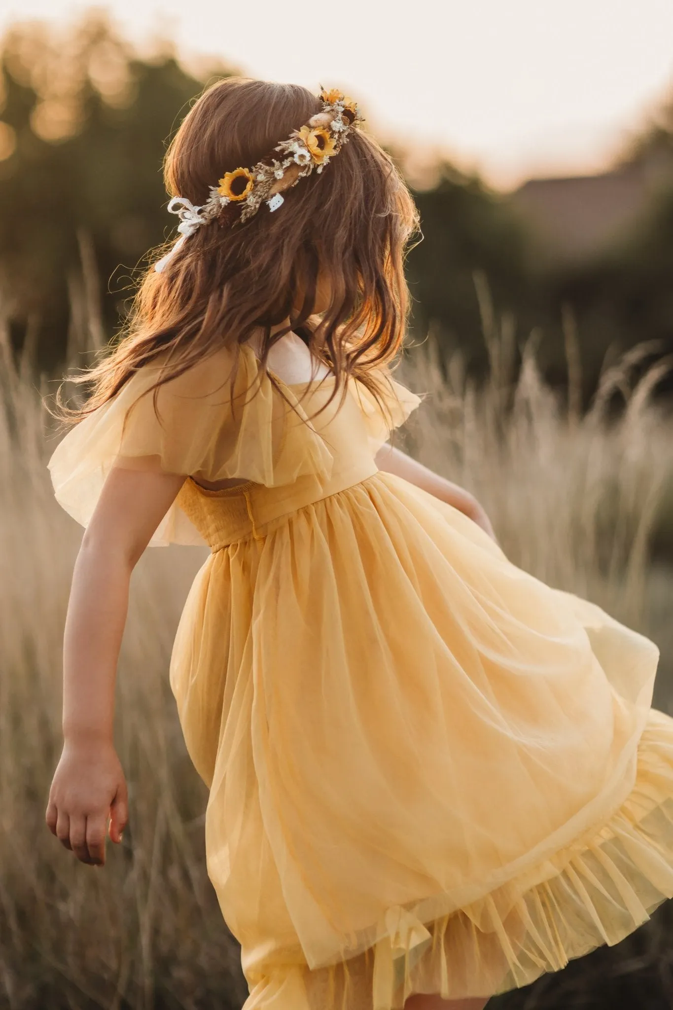 Fawn Dress (saffron tulle)