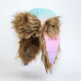 Girl's Pastel Ombre Trapper Hat