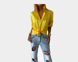 Jaune Canari long Sleeve Shirt - The Milano