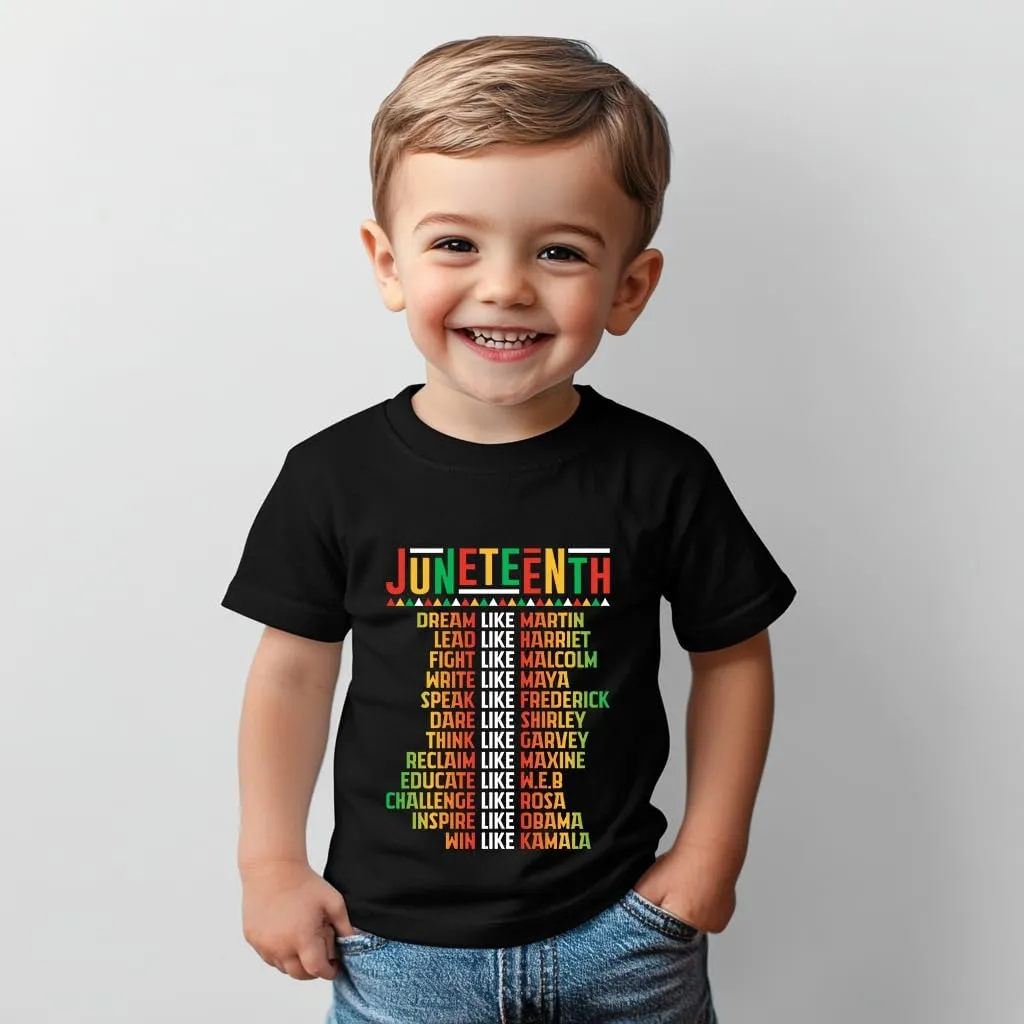 Juneteenth Shirts Kids  Toddler Juneteenth Shirt, Short-Sleeve T-Shirt for Toddler Boys & Girls, Ages 2-8
