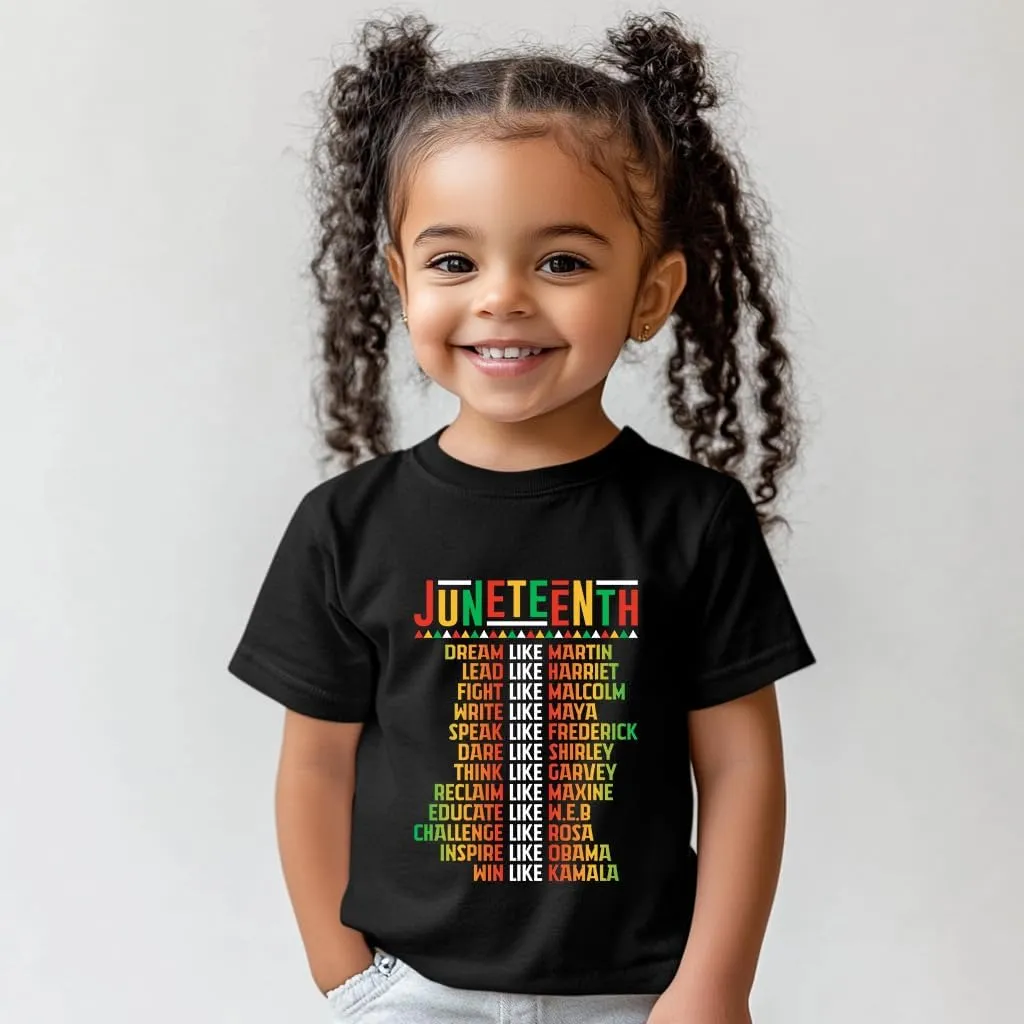 Juneteenth Shirts Kids  Toddler Juneteenth Shirt, Short-Sleeve T-Shirt for Toddler Boys & Girls, Ages 2-8