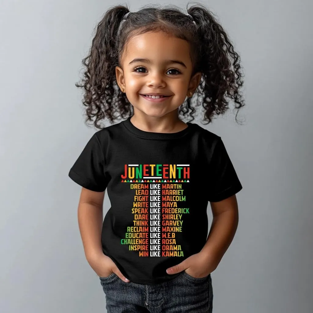 Juneteenth Shirts Kids  Toddler Juneteenth Shirt, Short-Sleeve T-Shirt for Toddler Boys & Girls, Ages 2-8