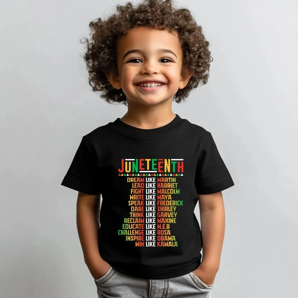 Juneteenth Shirts Kids  Toddler Juneteenth Shirt, Short-Sleeve T-Shirt for Toddler Boys & Girls, Ages 2-8