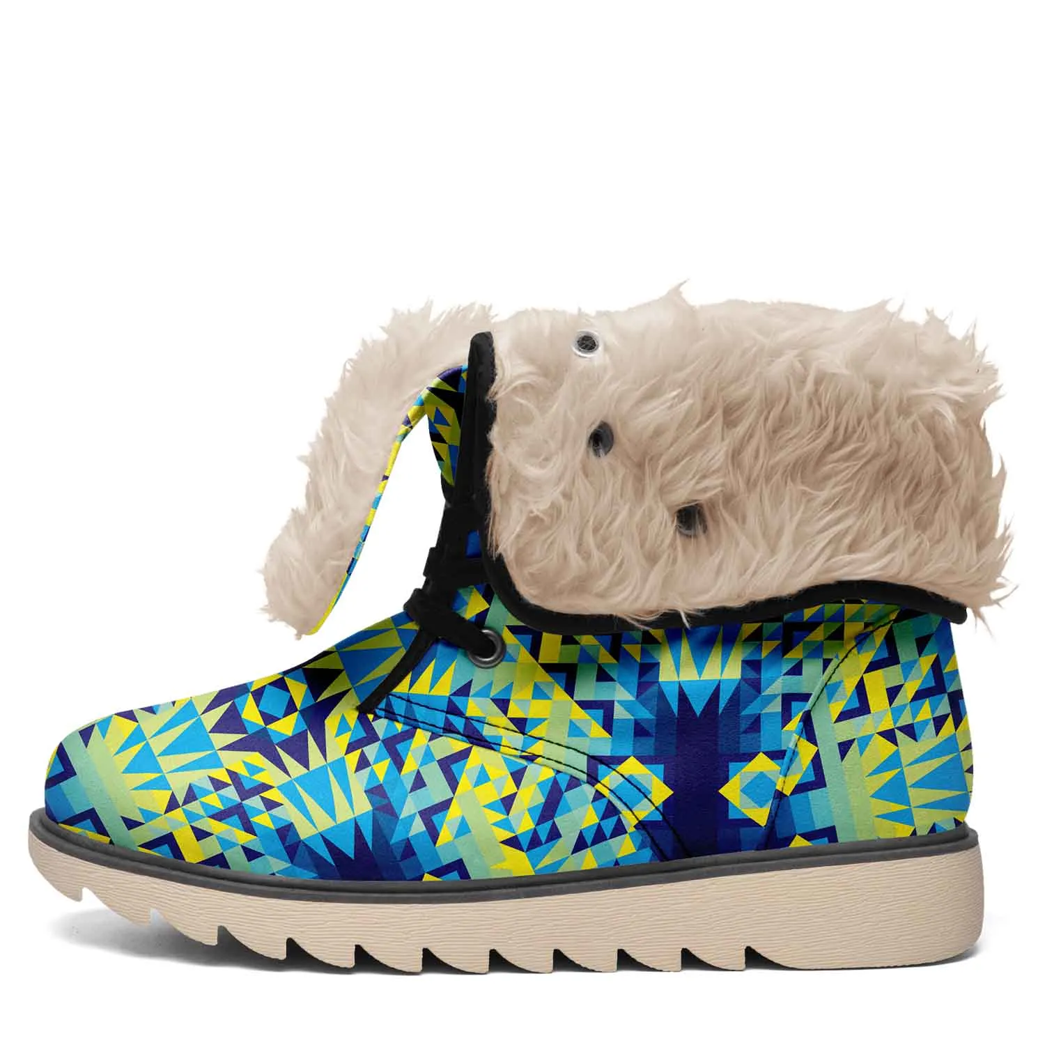 Kaleidoscope Jaune Bleu Polar Winter Boots