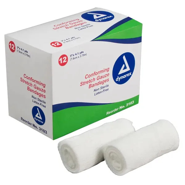 Kling Gauze, Conforming Stretch Gauze Bandge Rolls, Non-Sterile