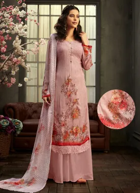 Light Purple Multi Embroidered Palazzo Suit