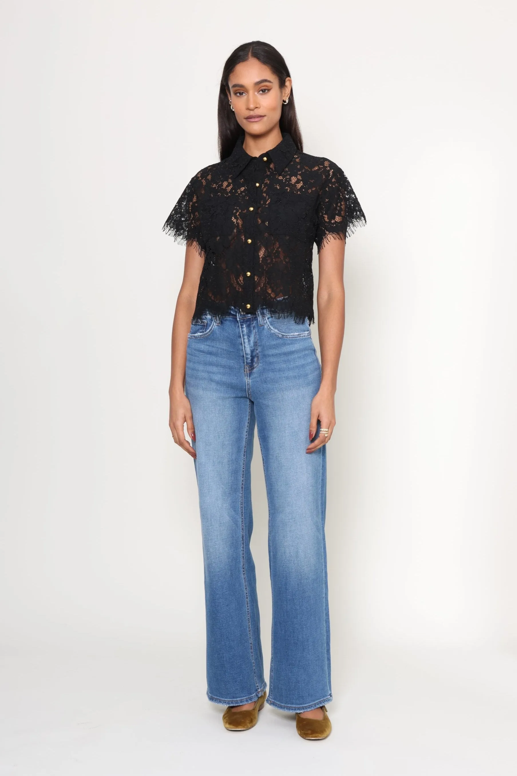 Lizbeth Short Sleeve Lace Top