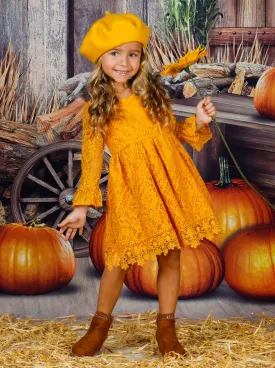 Marigold Magic Boho Lace Dress
