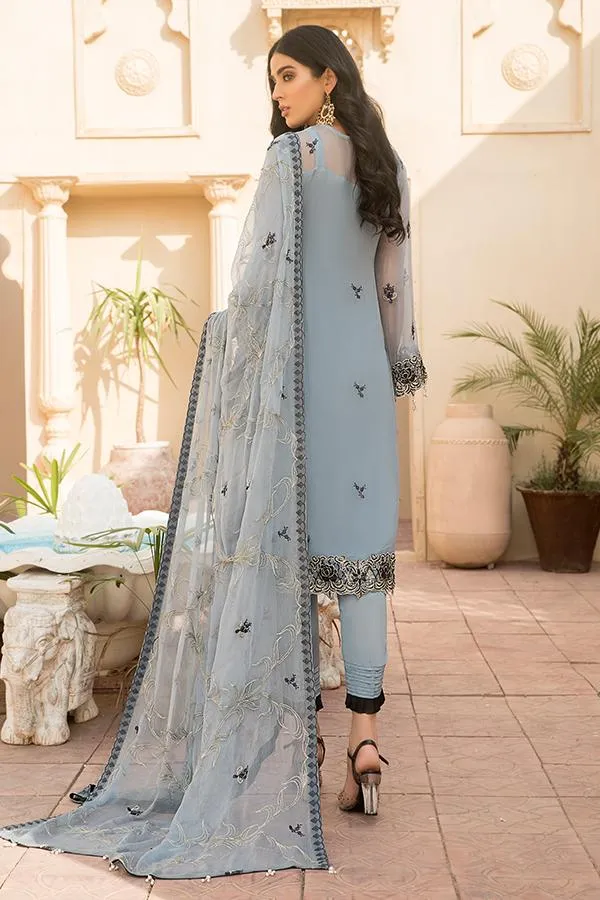 Maryam's Luxury Embroidered Vol-21 – D-10 Arctic Blue