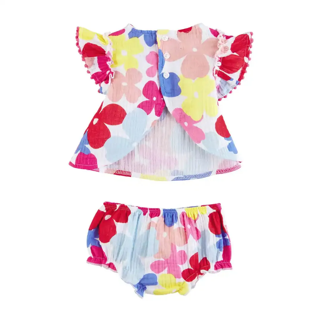 Multi Floral Pinafore Set