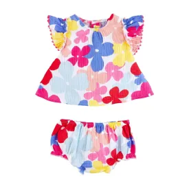 Multi Floral Pinafore Set