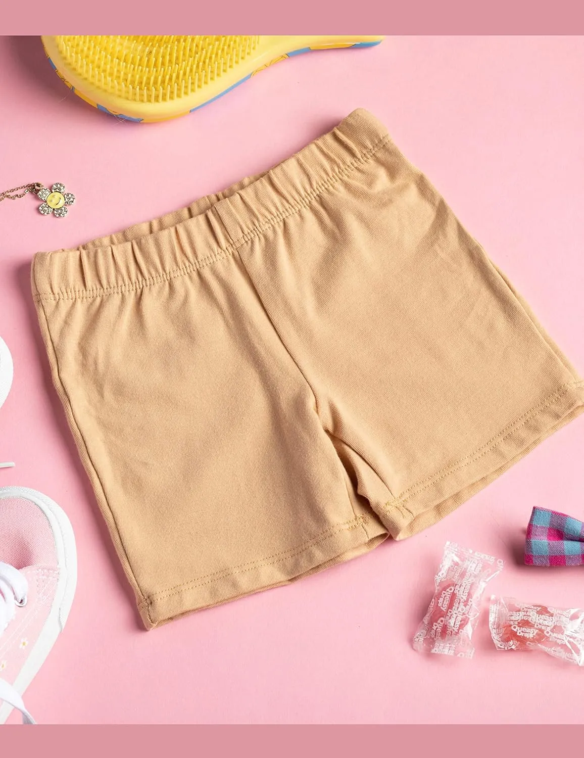 MY WAY Toddlers & Girls Bike Shorts Cotton & Spandex  Biker Shorts for Under Dresses, Cartwheel & Dance - 3 Pack Sizes 2T-16