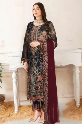 Nayab by Ramsha Unstitched Emb Chiffon Vol-01 Collection'2023 N-107
