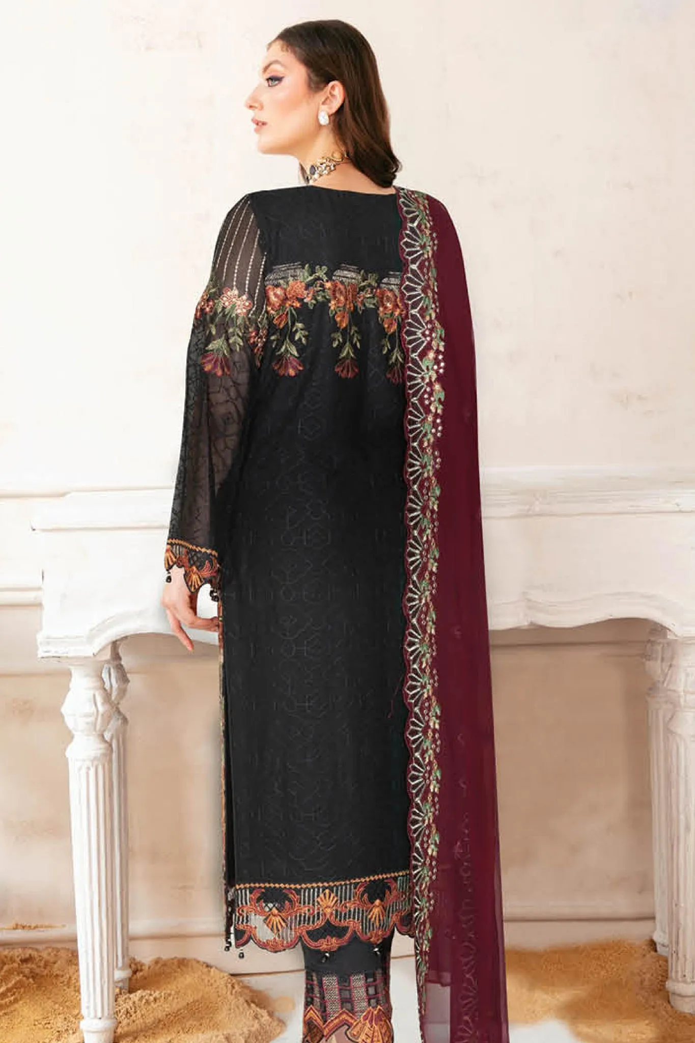 Nayab by Ramsha Unstitched Emb Chiffon Vol-01 Collection'2023 N-107
