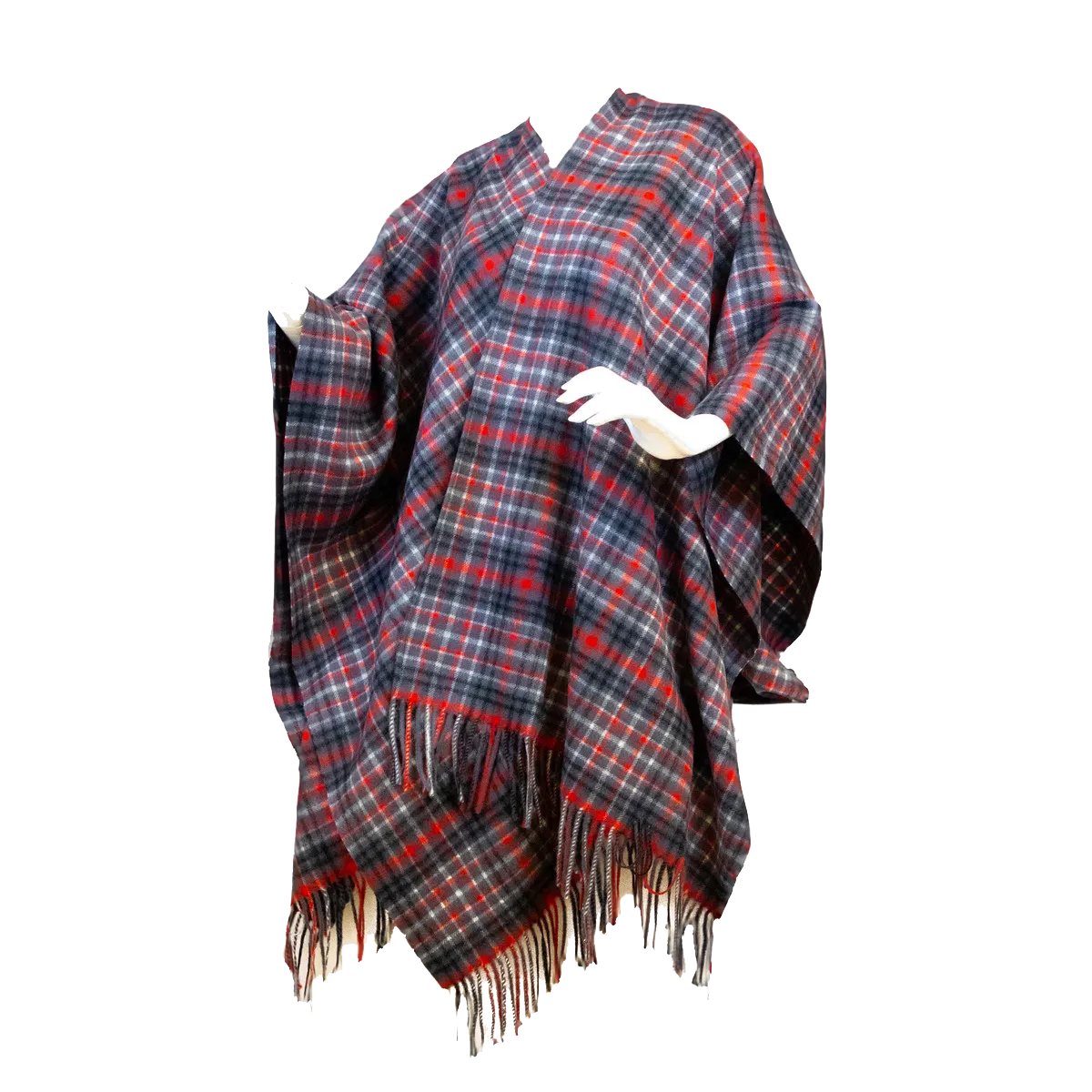 NC State Wolfpack Lambswool Tartan Plaid Cape